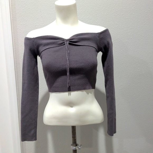 La Hearts Charcoal Knit Top - Picture 2 of 5